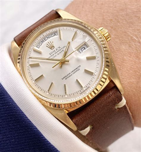 rolex daydate gold white dial|rolex 18k white gold vintage.